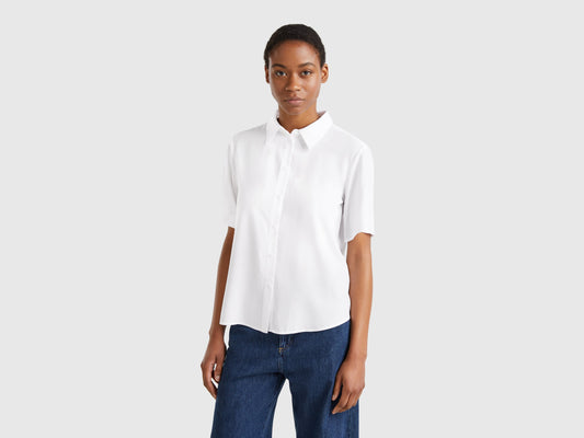 Camicia manica 3/4 in viscosa
