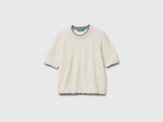 Maglia manica corta 100% lana Merino