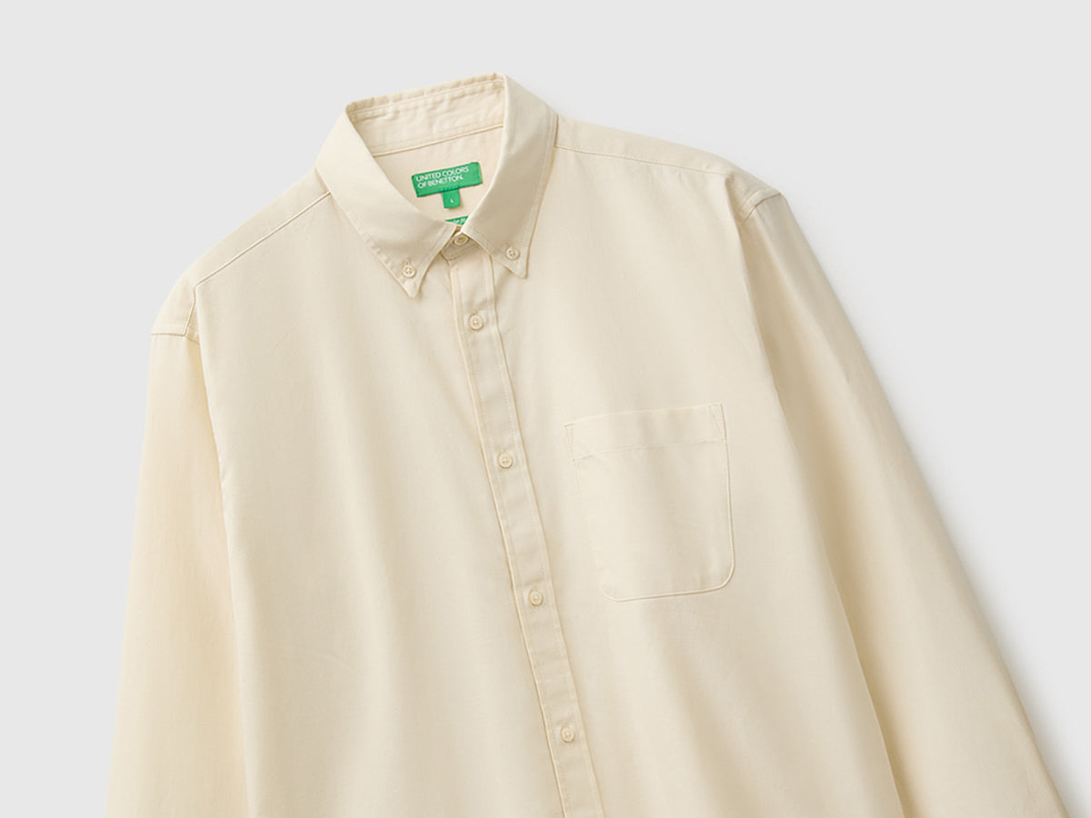 Camicia button down in flanella 100% cotone bio