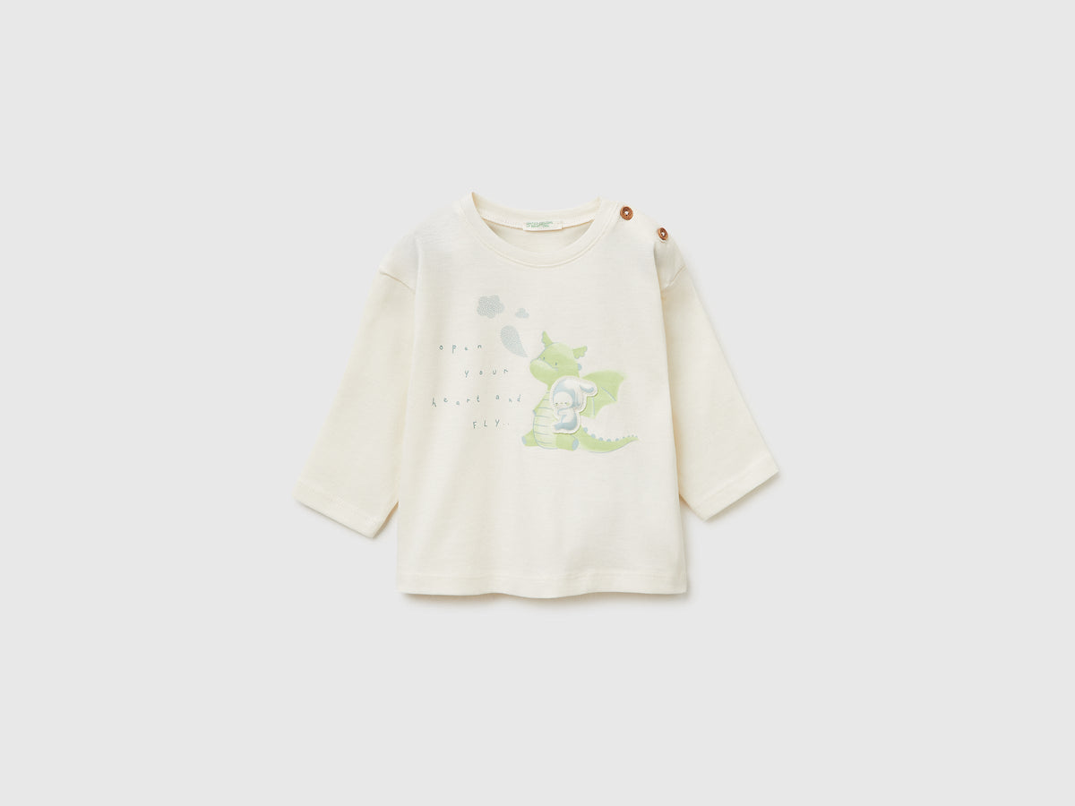 T-shirt con patch in cotone bio