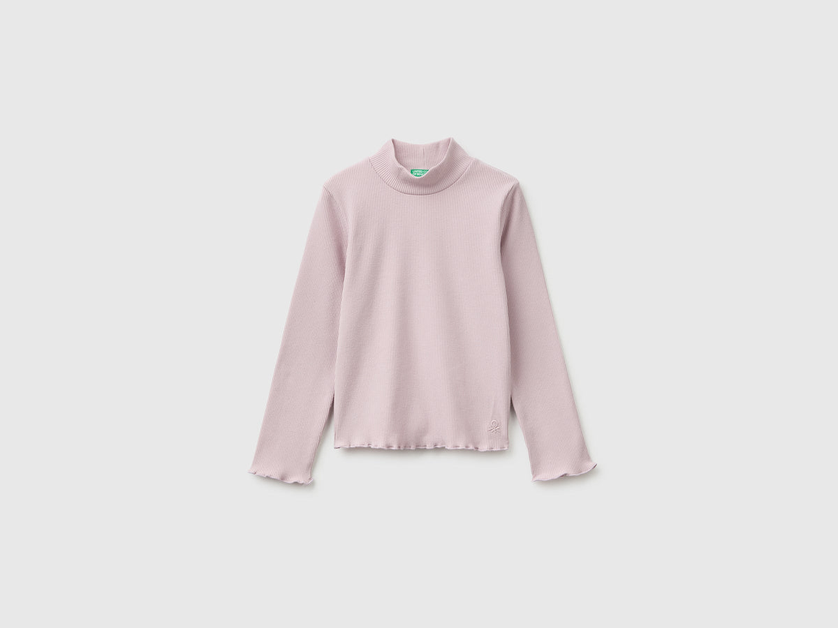 T-shirt lupetto in caldo misto cotone