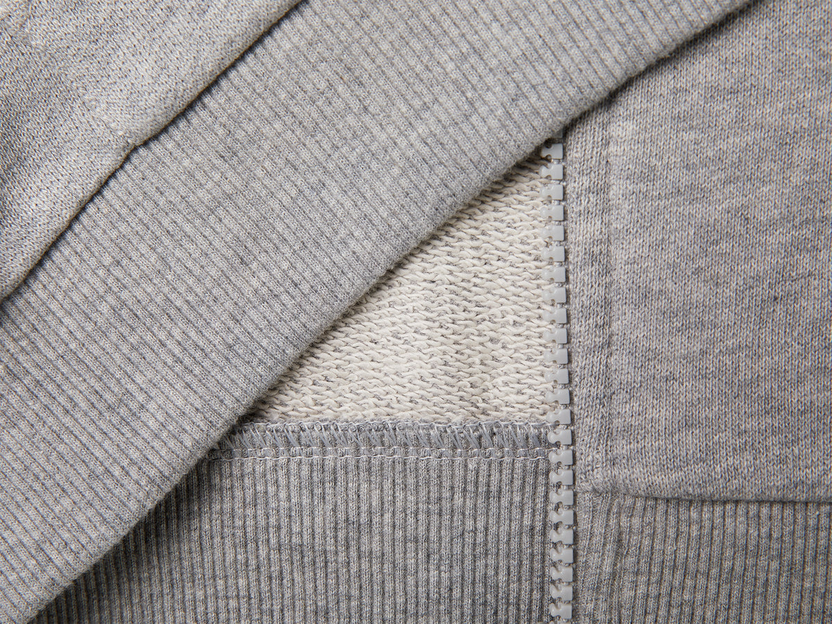Felpa con zip in cotone bio