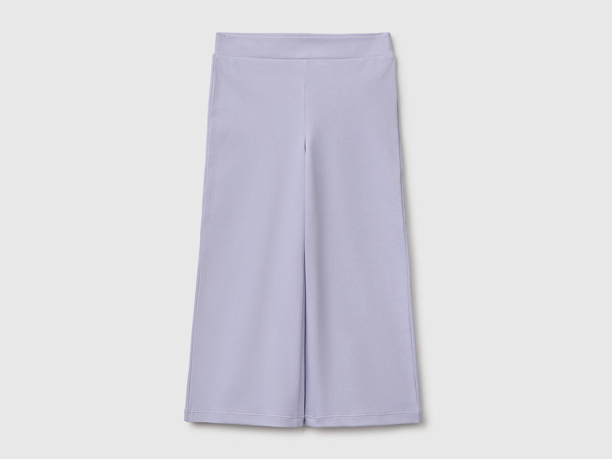 Pantaloni ampi in cotone stretch