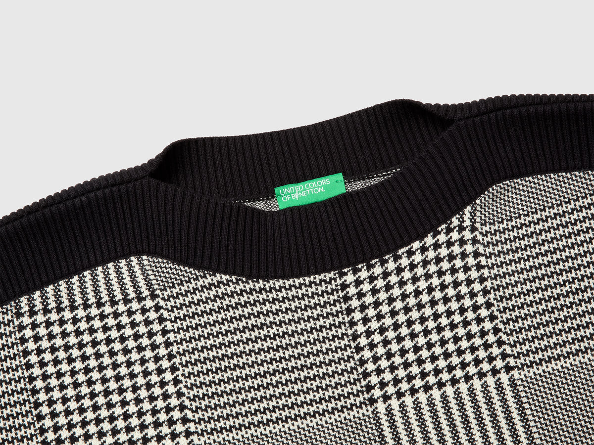 Maglia boxy fit principe di Galles
