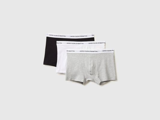 Set tre boxer in cotone bio stretch