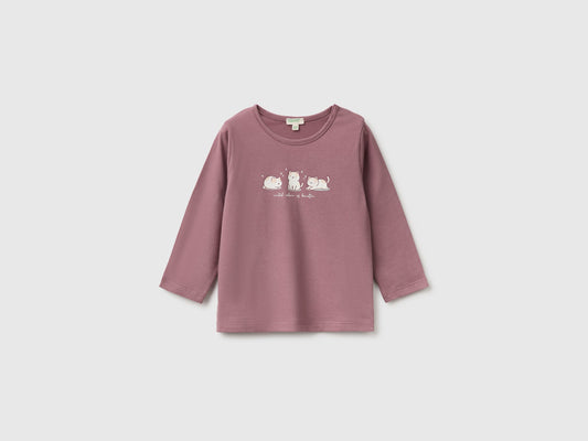 T-shirt con stampa in cotone bio
