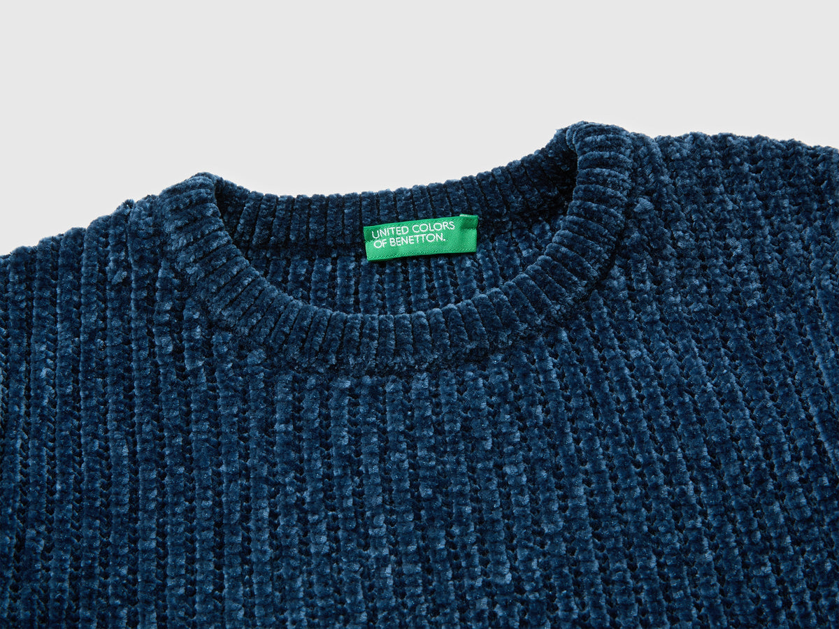 Maglia girocollo in ciniglia