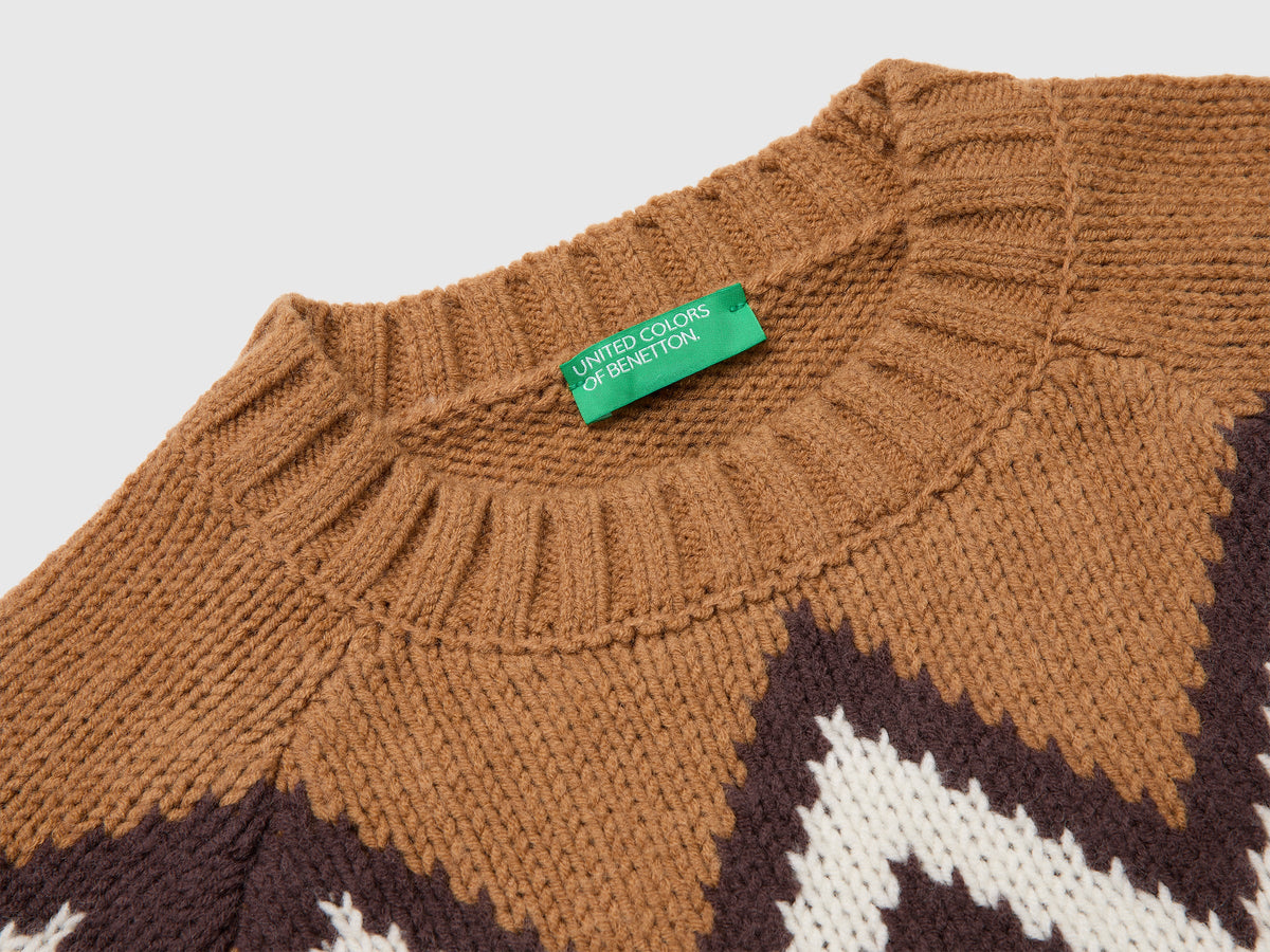 Maglia jacquard fantasia nordica