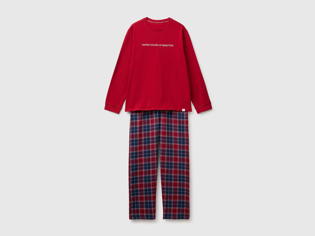Pigiama con pantaloni a quadri