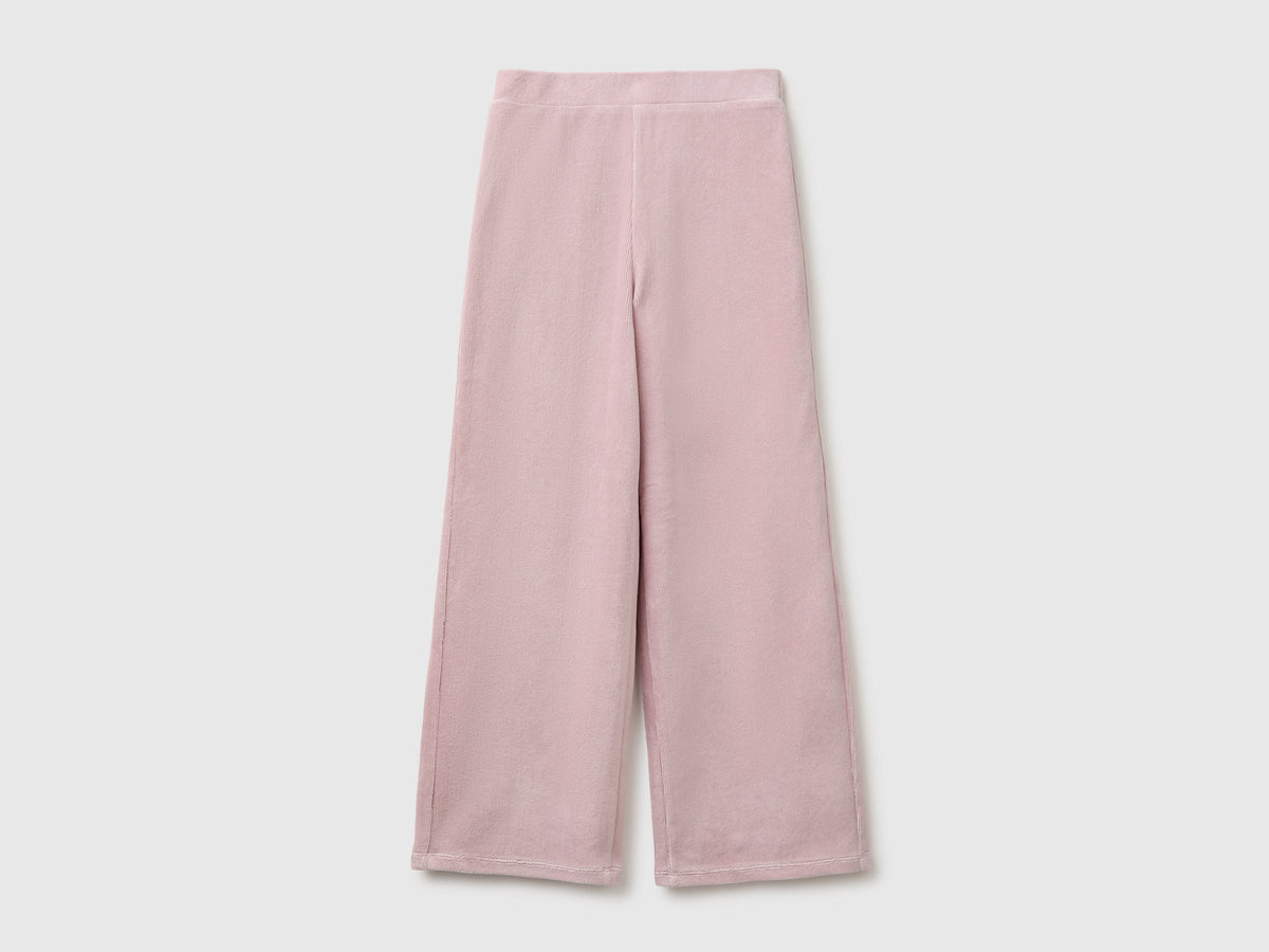 Pantaloni ampi in ciniglia