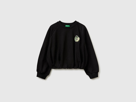 Felpa over con patch gioiello