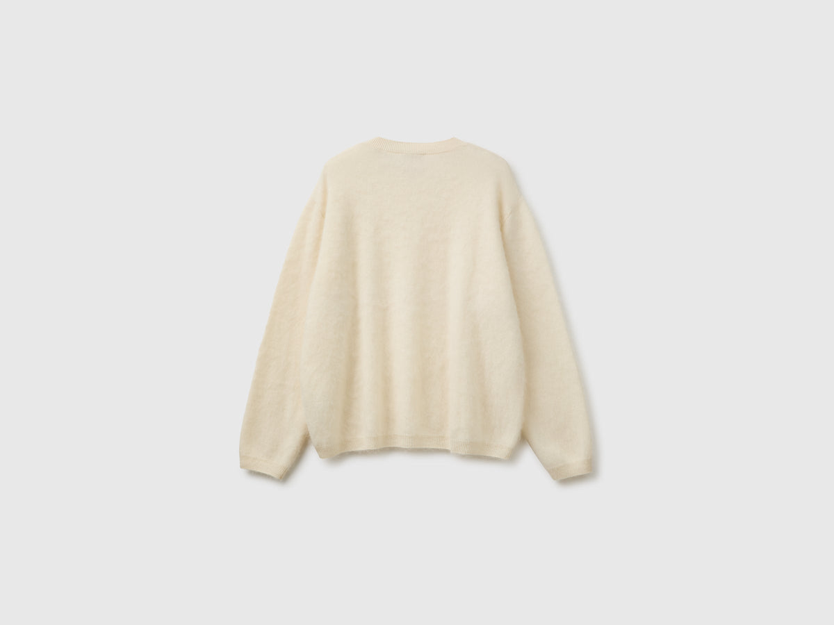 Maglia over in lana, cashmere e seta