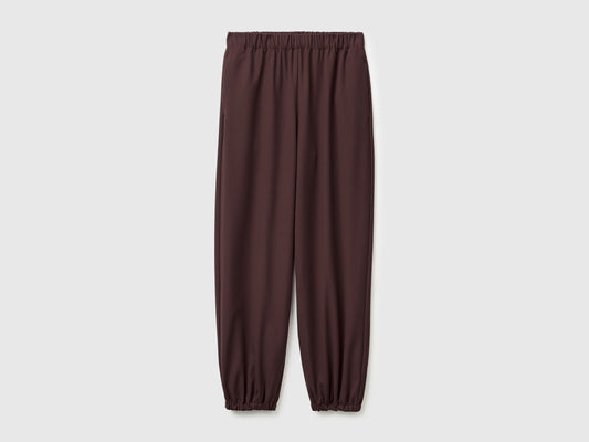 Pantaloni jogger fit in misto viscosa