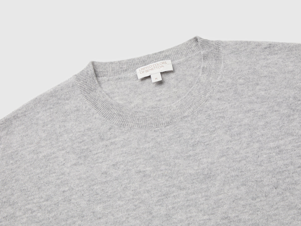 Maglia girocollo in misto lana e cashmere