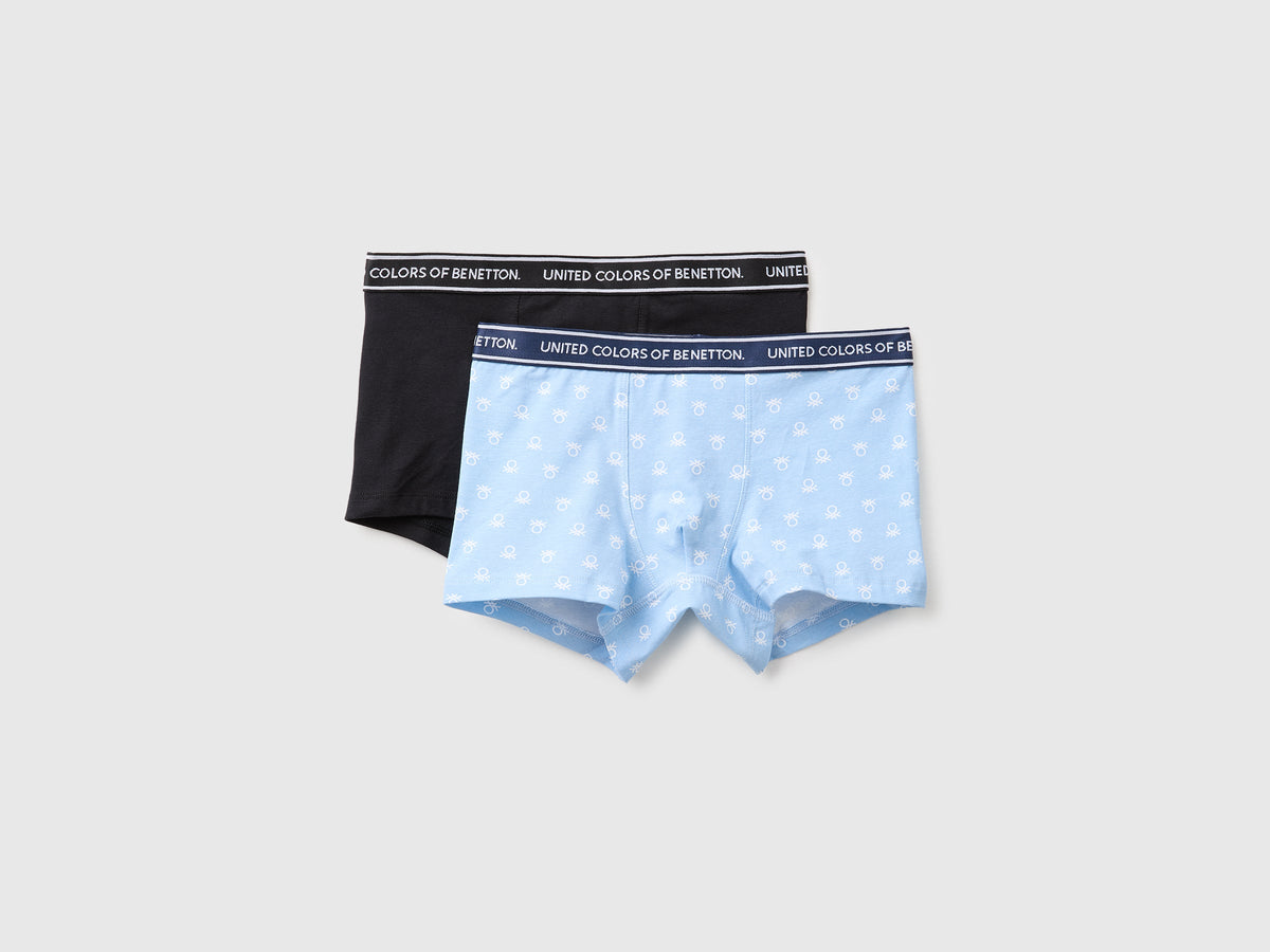 Set di due boxer con elastico logato