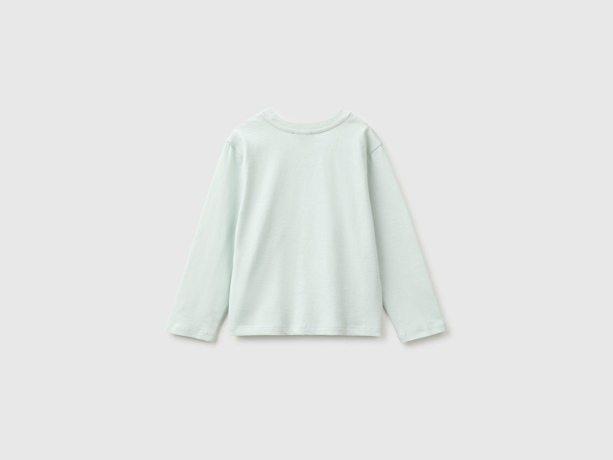 T-shirt con ricamo in cotone bio