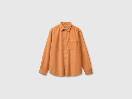 Camicia regular fit in velluto