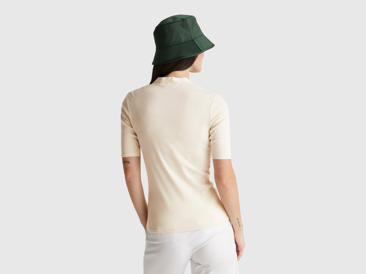 T-shirt slim fit in cotone a fibra lunga