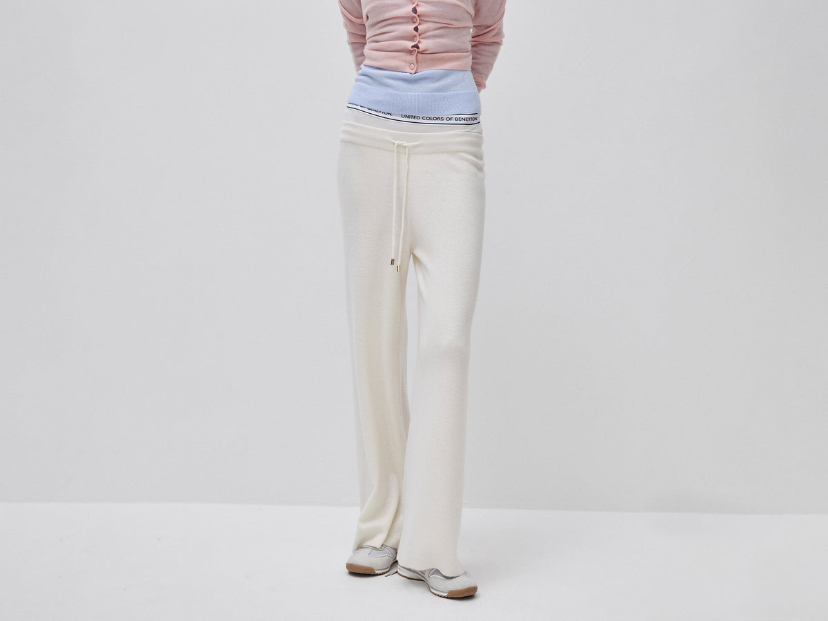 Pantaloni in maglia di misto cashmere