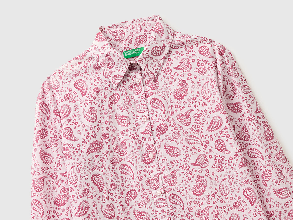 Camicia fantasia in cotone leggero