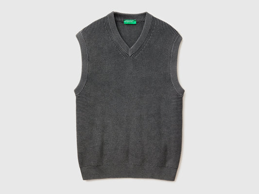 Gilet regular fit stone washed