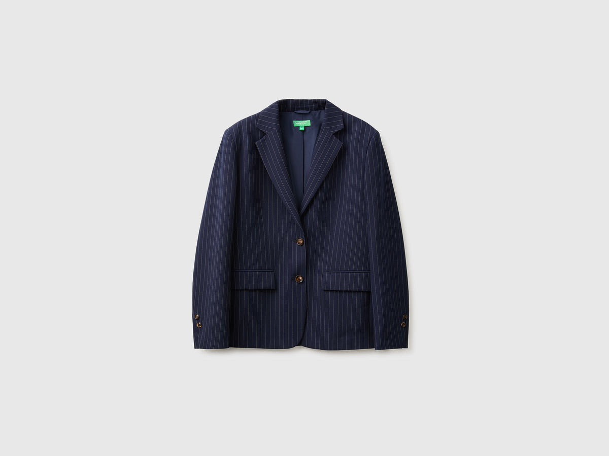 Blazer gessato comfort fit