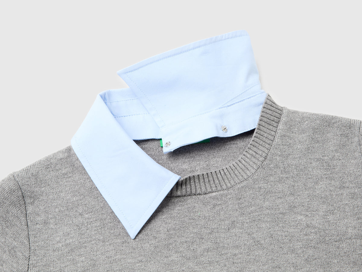 Maglia con colletto a camicia