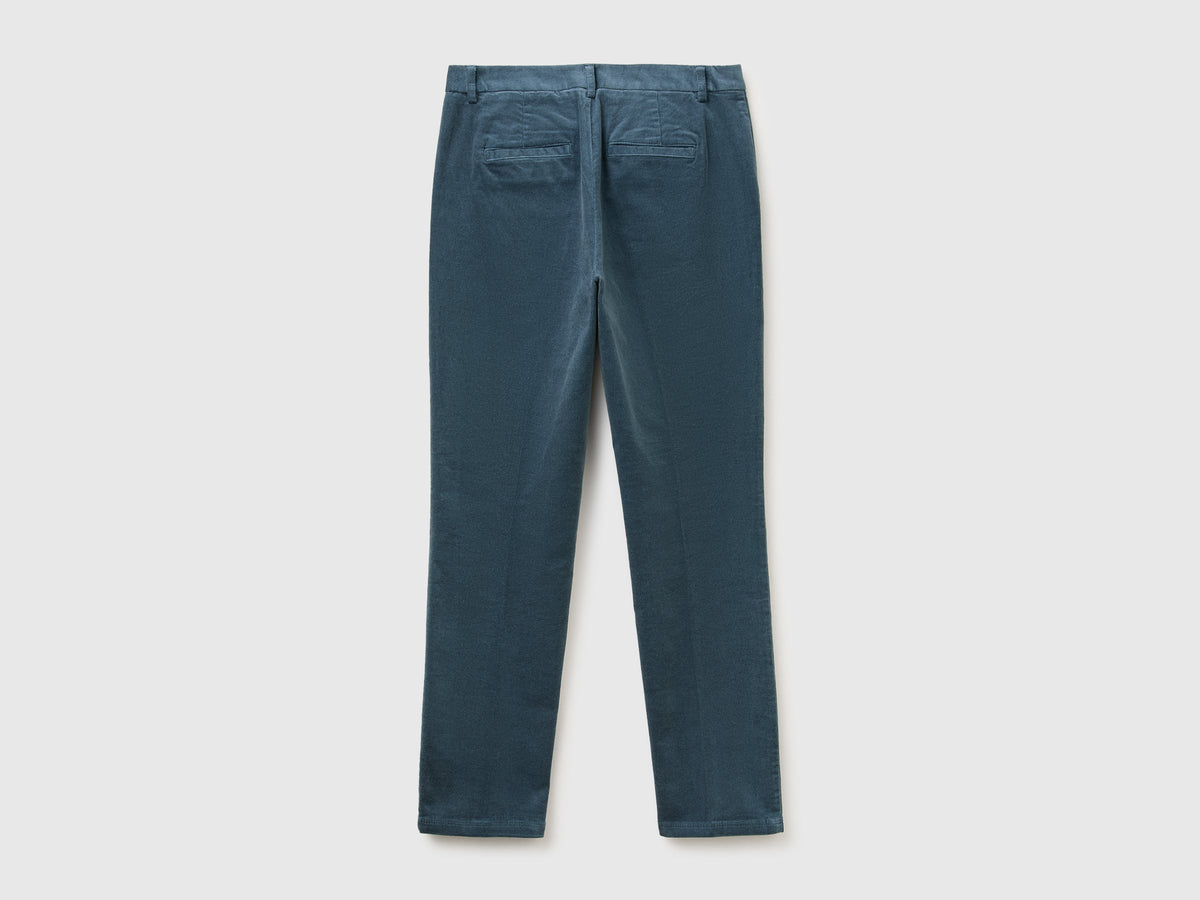 Chino in velluto elasticizzato