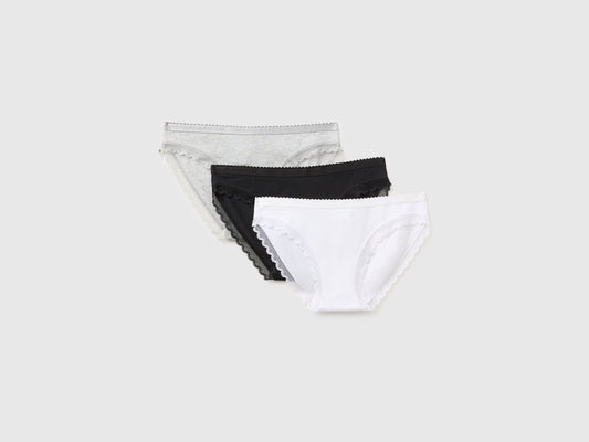 Tre slip in cotone e modal