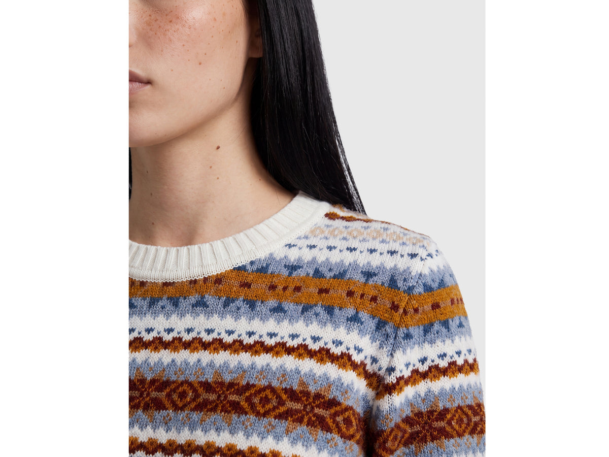 Maglia jacquard in misto lana
