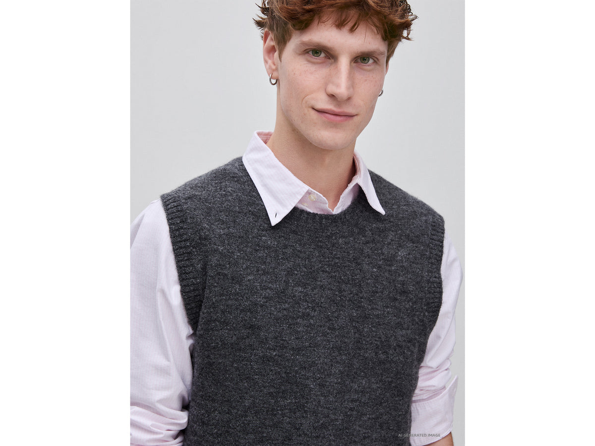 Gilet in maglia di misto alpaca