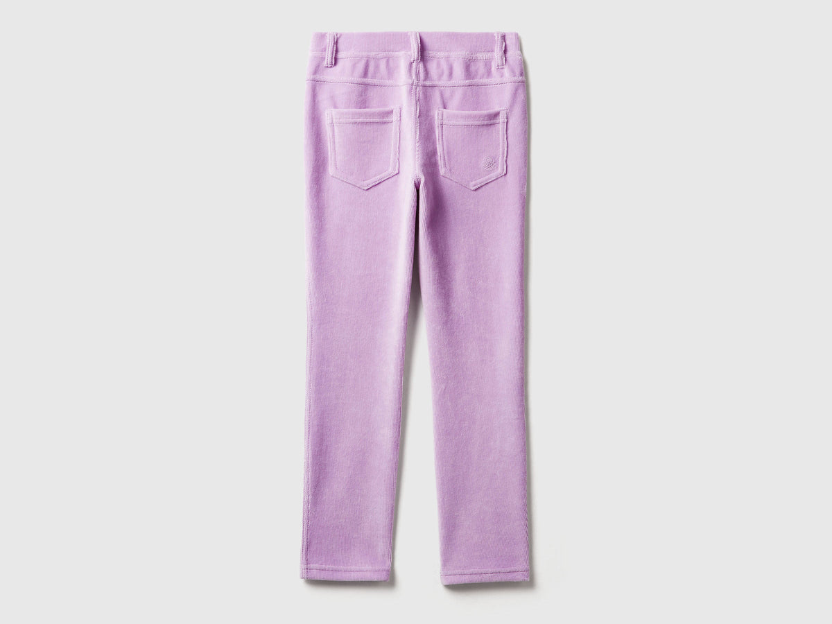 Pantaloni super skinny in ciniglia