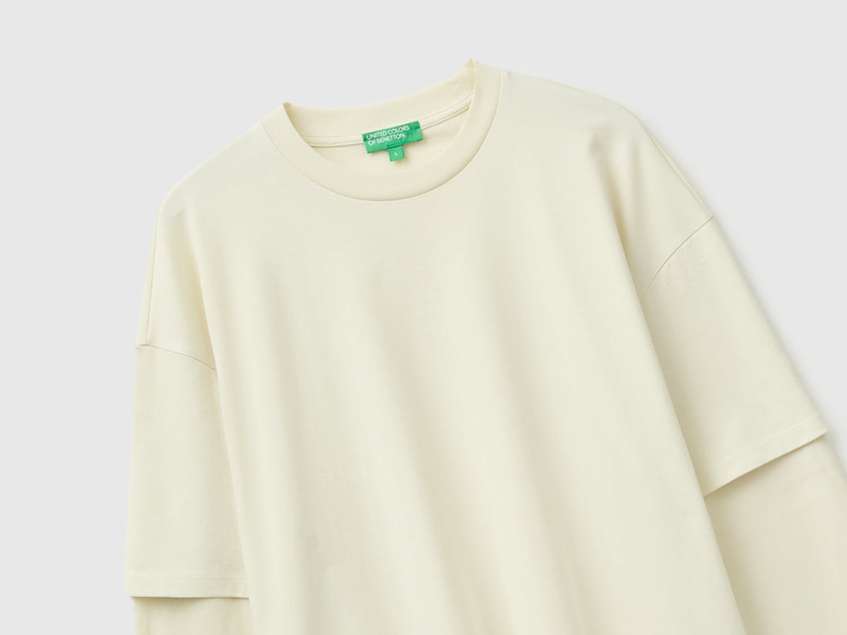 T-shirt con doppia manica 100% cotone