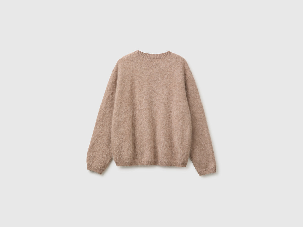 Maglia over in lana, cashmere e seta