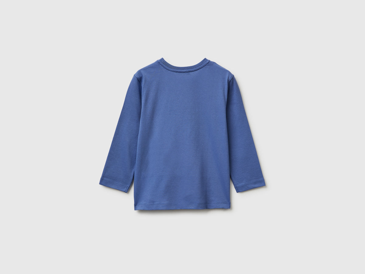 T-shirt con stampa logo in cotone bio
