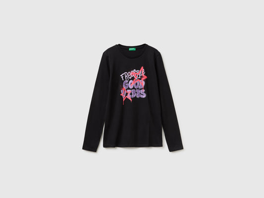 T-shirt manica lunga in cotone bio
