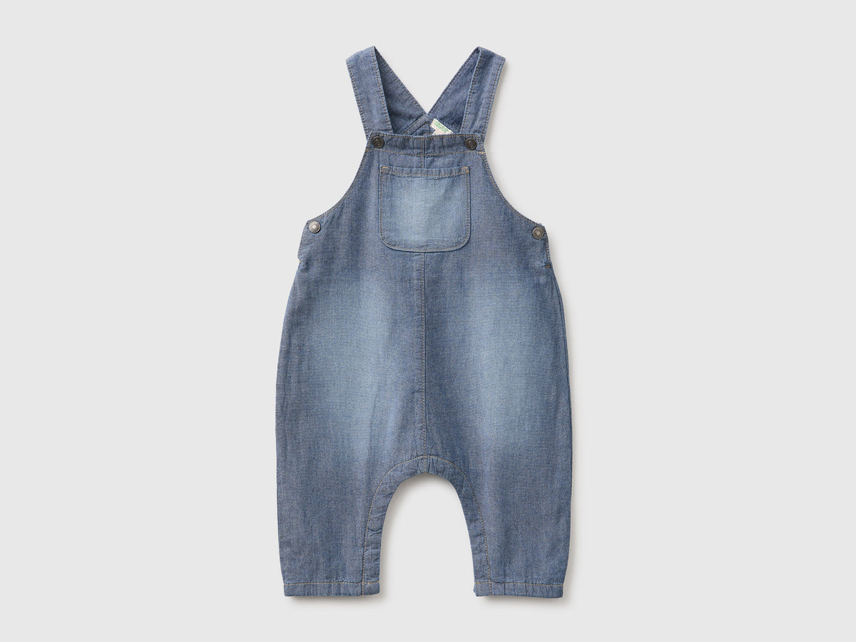 Salopette in chambray baggy fit