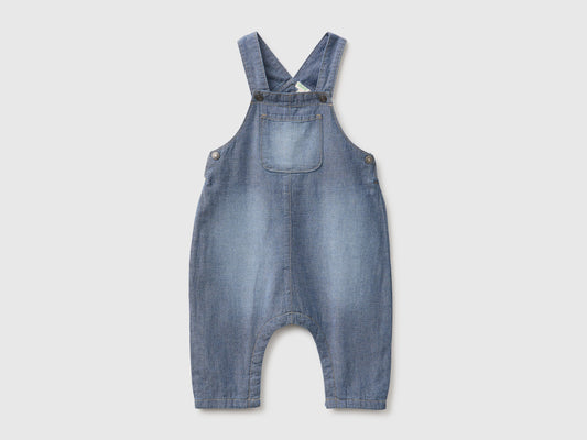 Salopette in chambray baggy fit
