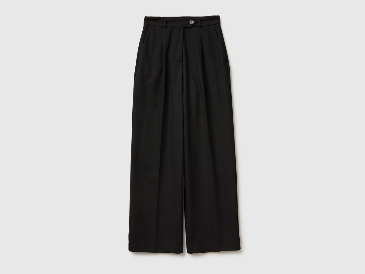 Pantaloni ampi in flanella