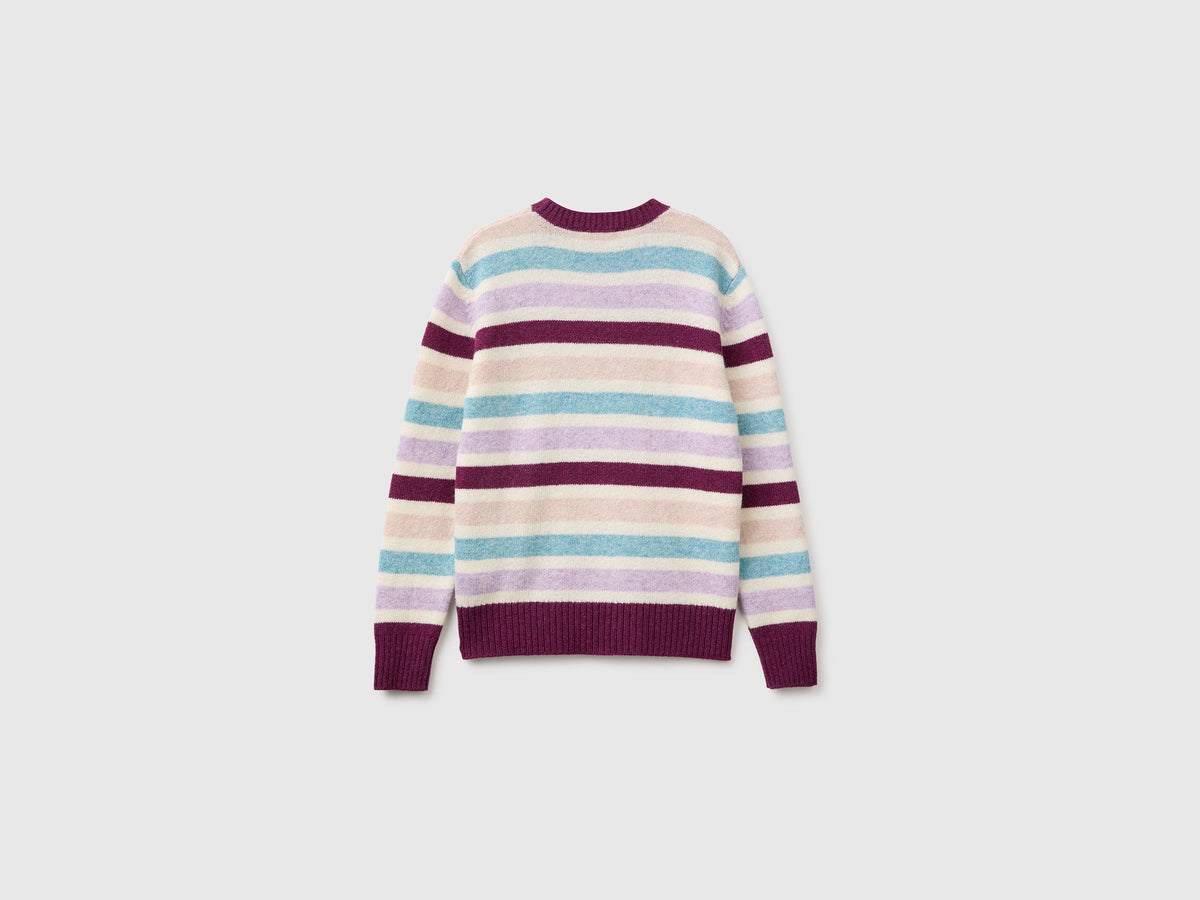 Maglia a righe 100% lana Shetland