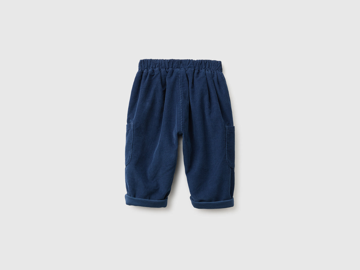 Pantaloni in velluto con coulisse