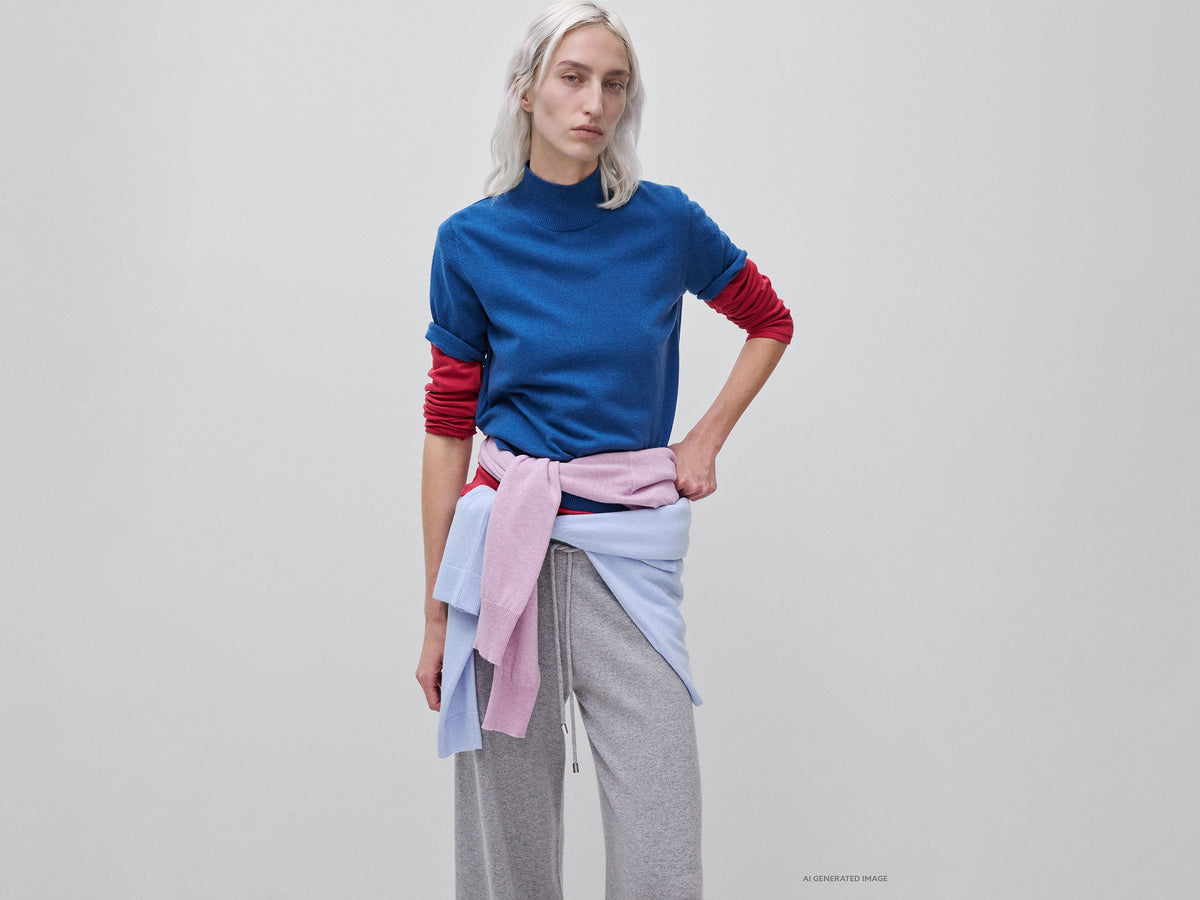 Dolcevita manica corta in misto cashmere
