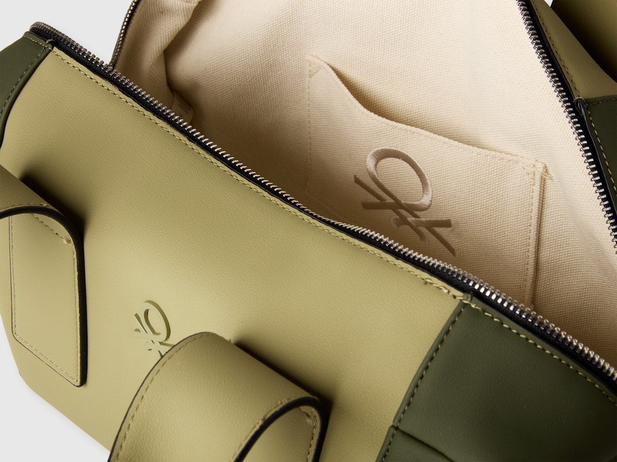Borsa bauletto color block