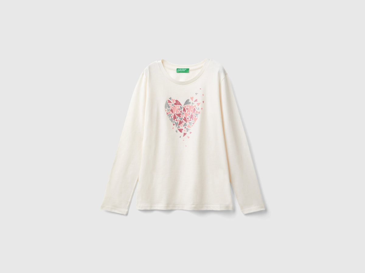T-shirt manica lunga in cotone bio