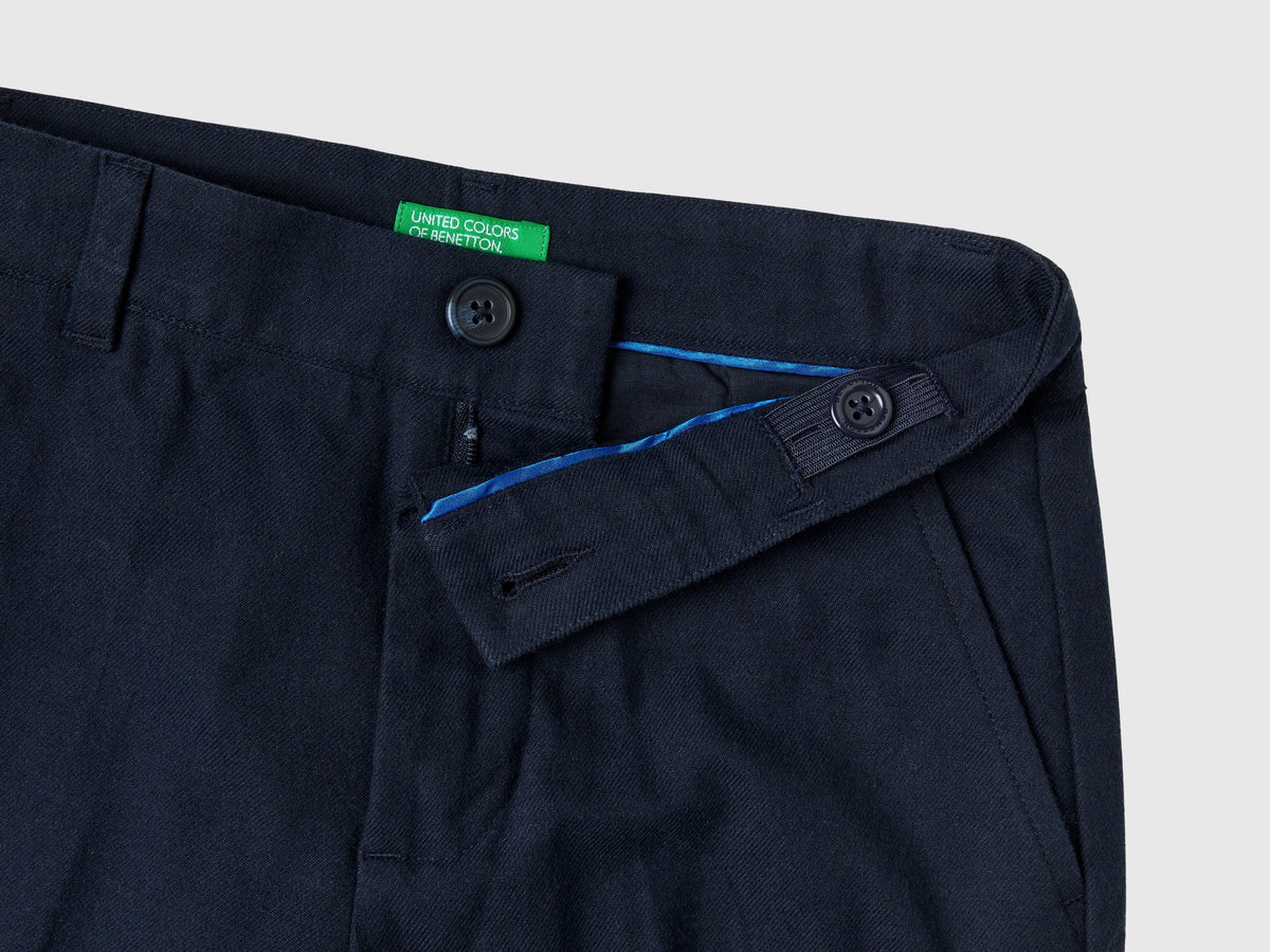 Pantaloni in flanella slim fit