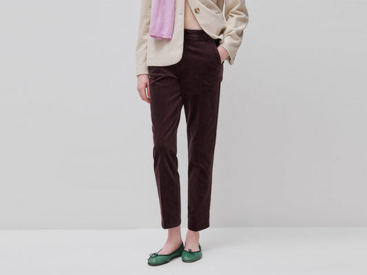 Chino in velluto elasticizzato