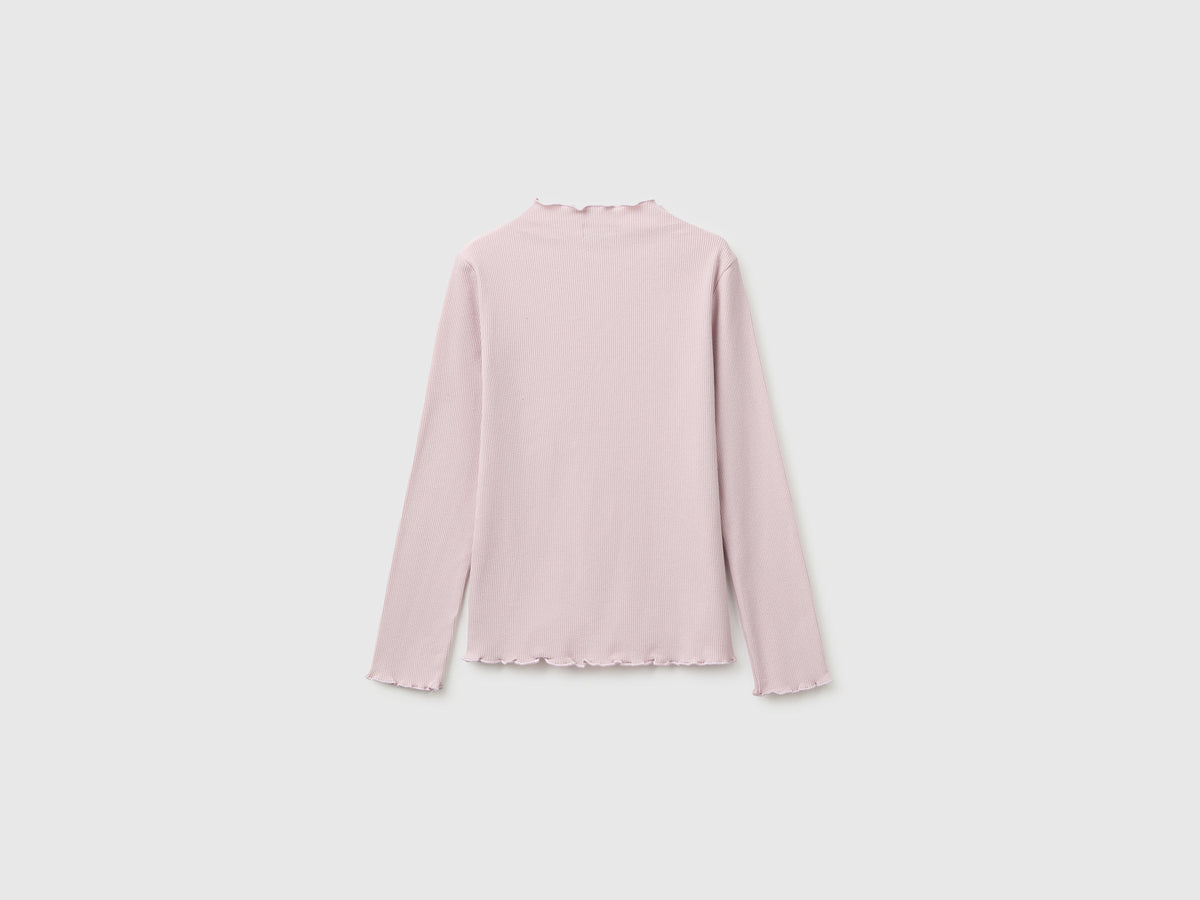 T-shirt lupetto in caldo misto cotone