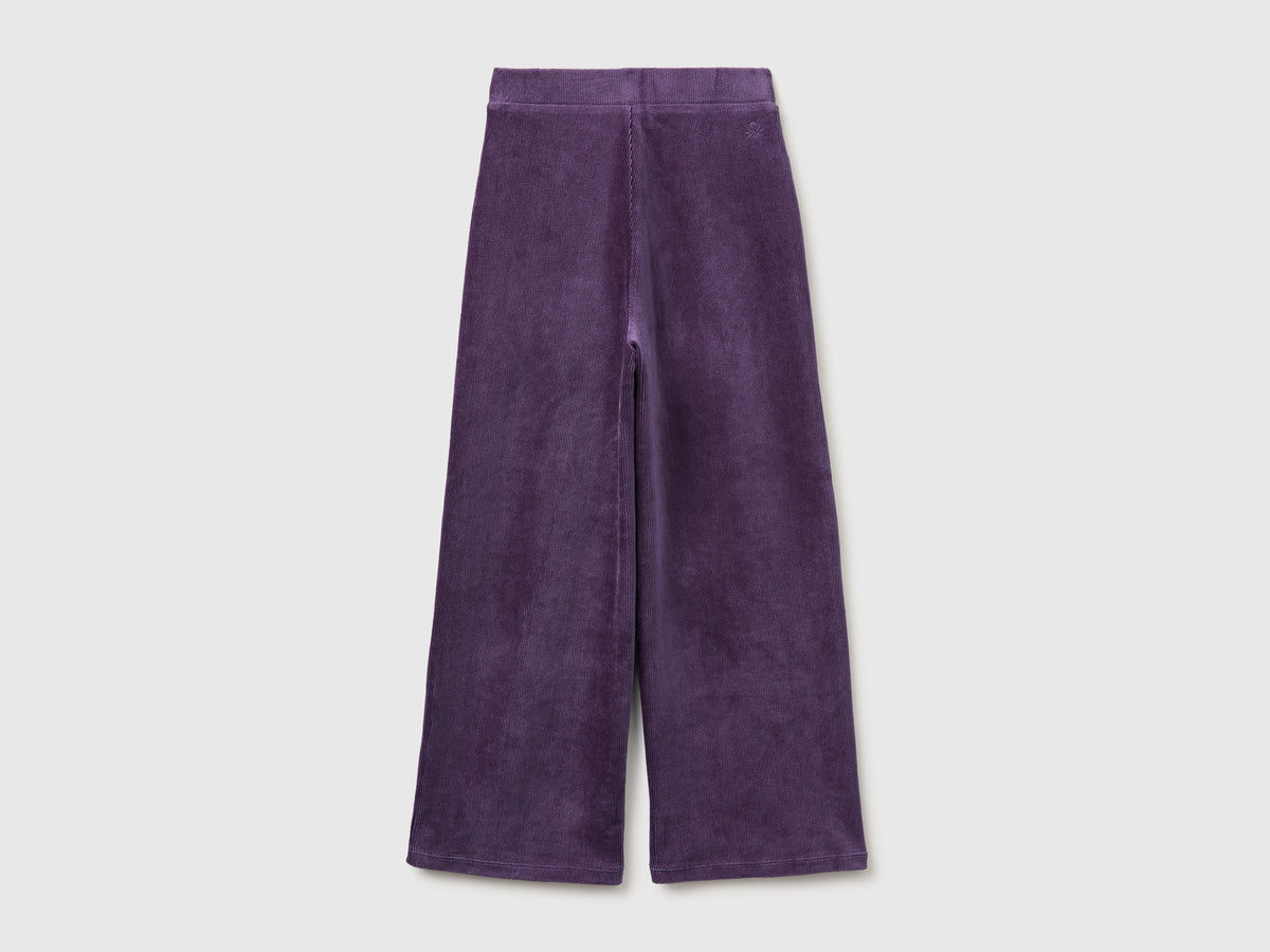 Pantaloni ampi in ciniglia