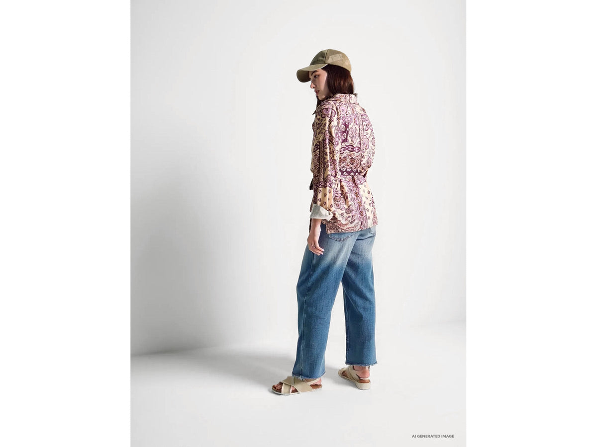 Jeans cropped in cotone
