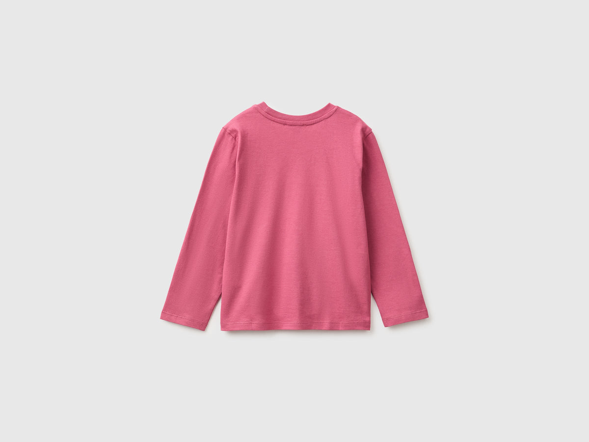 T-shirt con ricamo in cotone bio